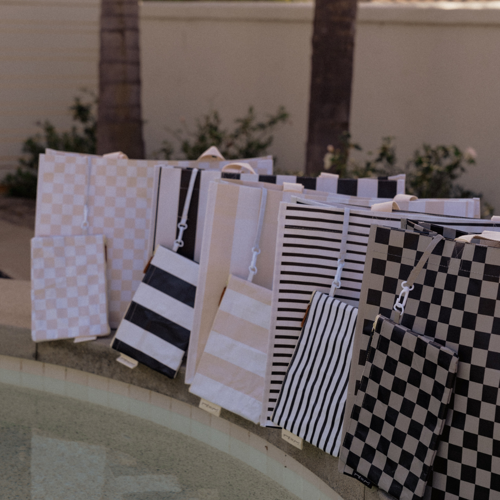 Thin Stripe XL All Day Bag with Matching Removable Pouch
