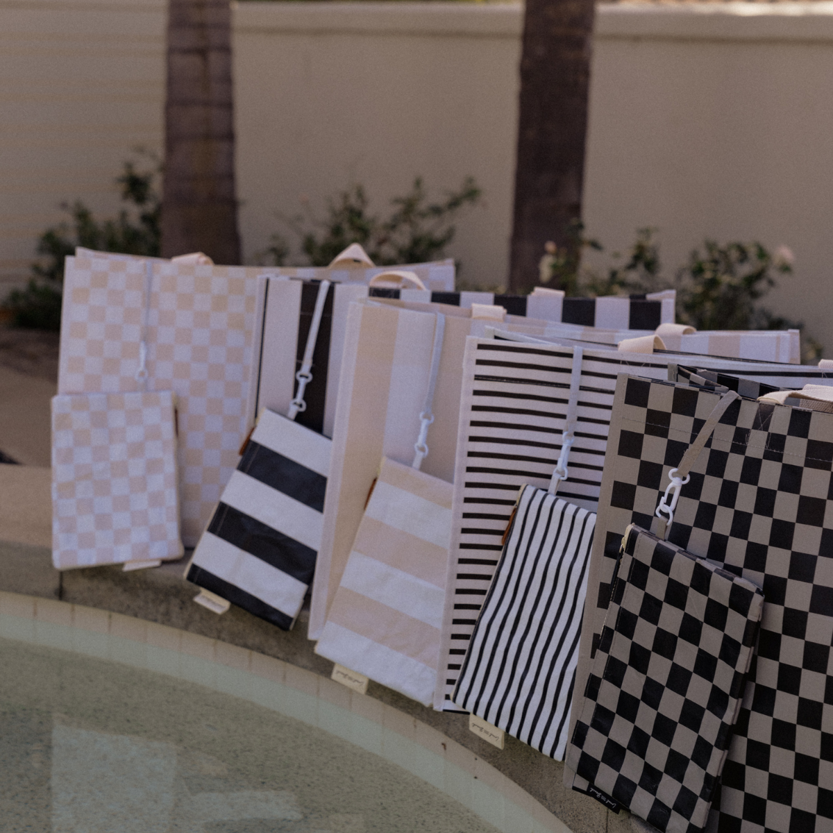 Thin Stripe XL All Day Bag with Matching Removable Pouch