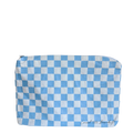 Blue Checker Water Resistant Pouch