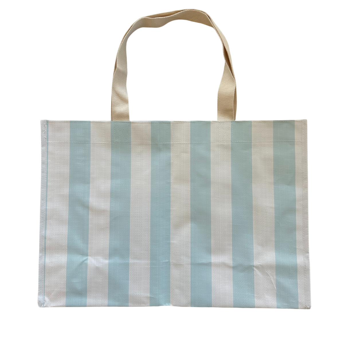 Thick Stripe XL All Day Bag with Matching Removable Pouch Blue