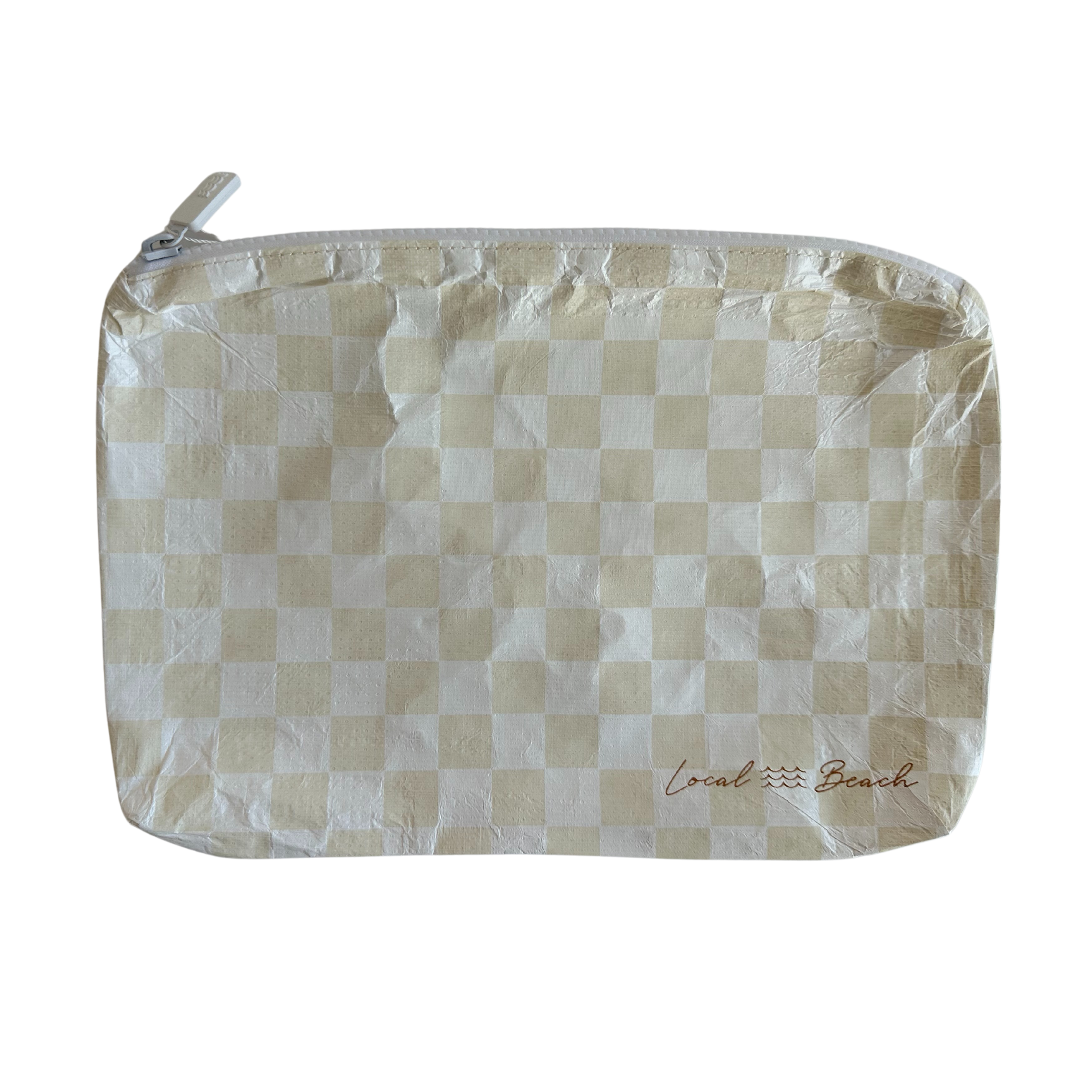 Sand Checker Water Resistant Tyvek Printed Pouch