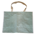Thin Stripe XL All Day Bag with Matching Removable Pouch Green