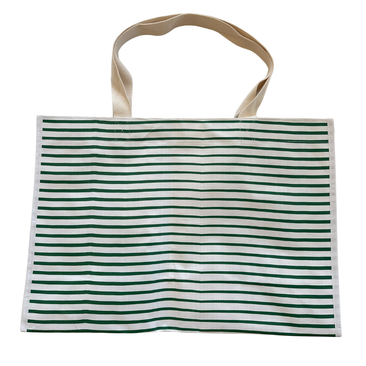 Thin Stripe XL All Day Bag with Matching Removable Pouch Green