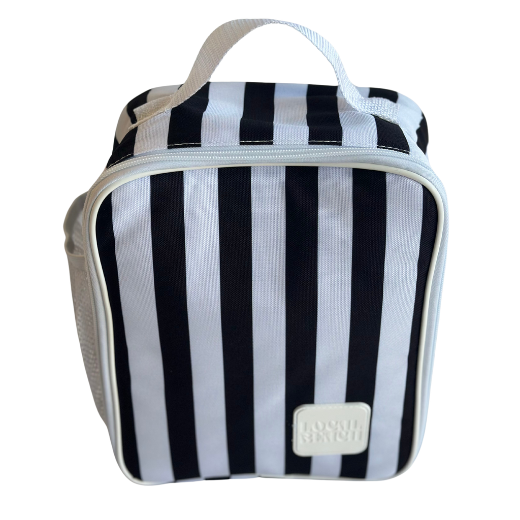 Black/White Striped Lunchbox