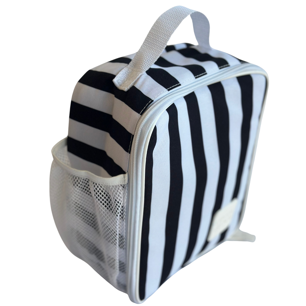 Black/White Striped Lunchbox