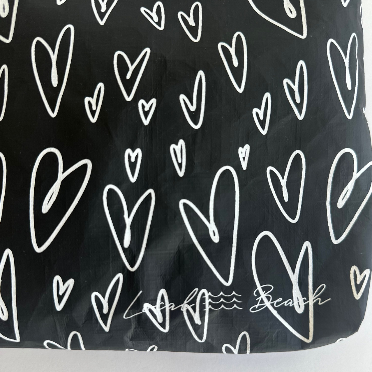 Local Beach Love Collection Heart Water Resistant Tyvek Printed Pouch