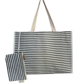 Thin Stripe XL All Day Bag with Matching Removable Pouch