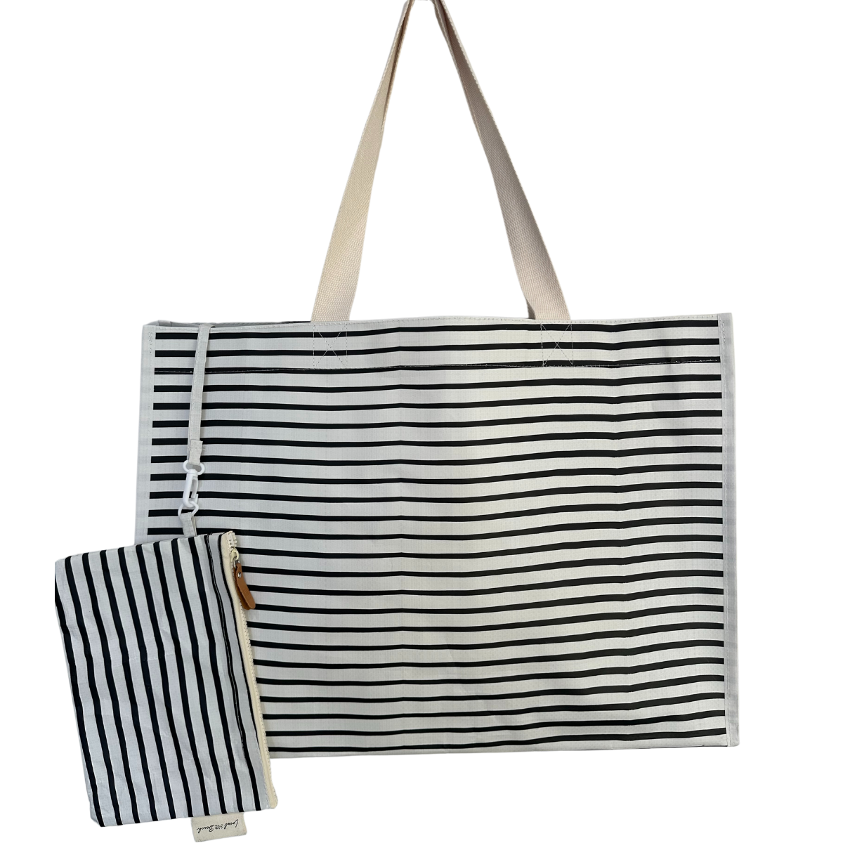 Thin Stripe XL All Day Bag with Matching Removable Pouch