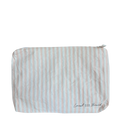 Blush Pink Stripe Water Resistant Pouch
