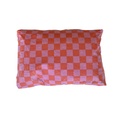 Pink/Coral Checker Water Resistant Pouch