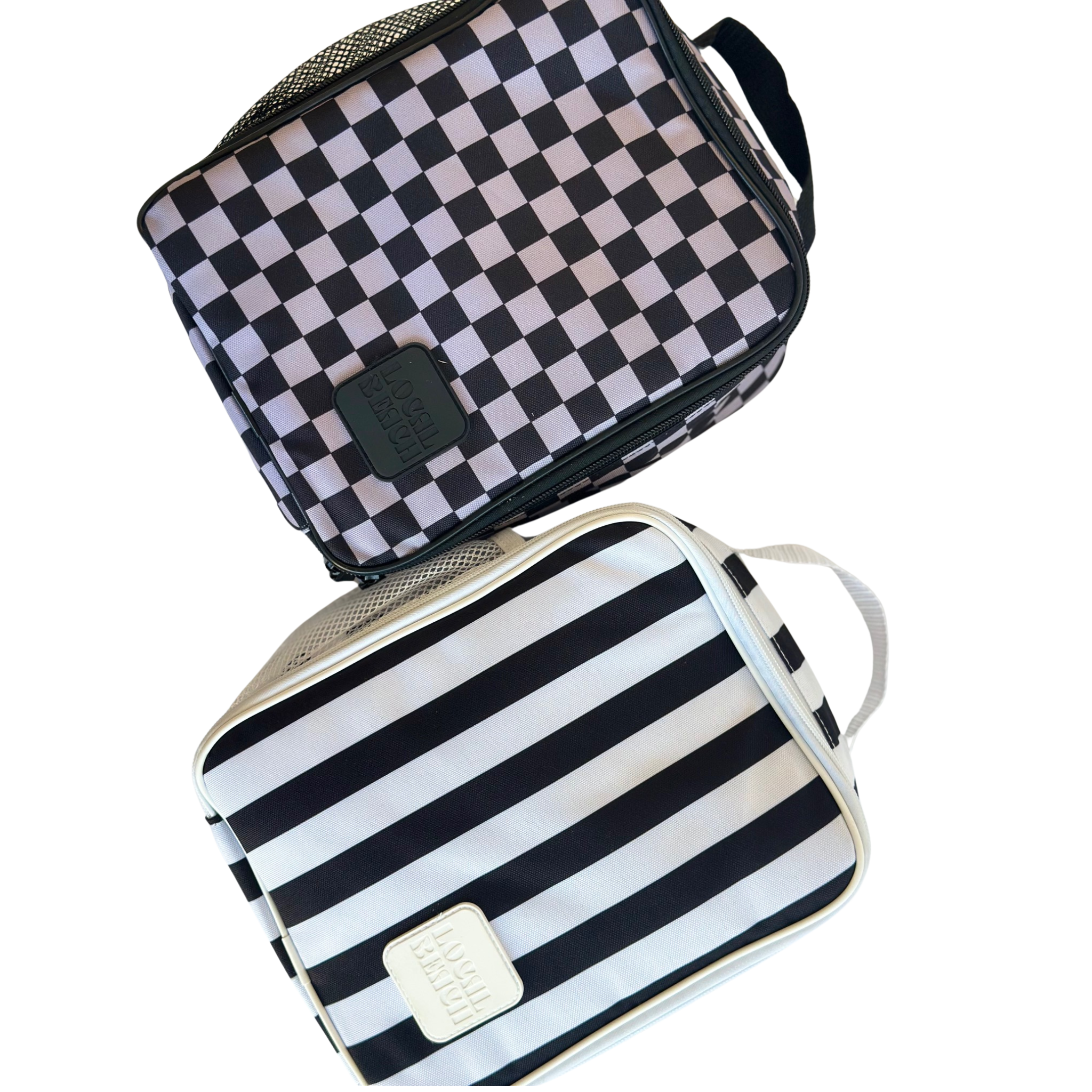 Black/White Striped Lunchbox