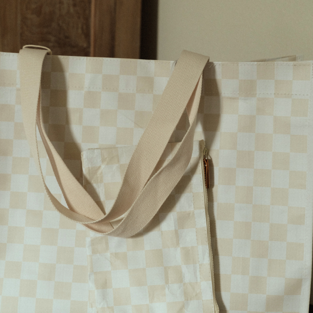 Checker XL All Day Bag with Matching Removable Pouch