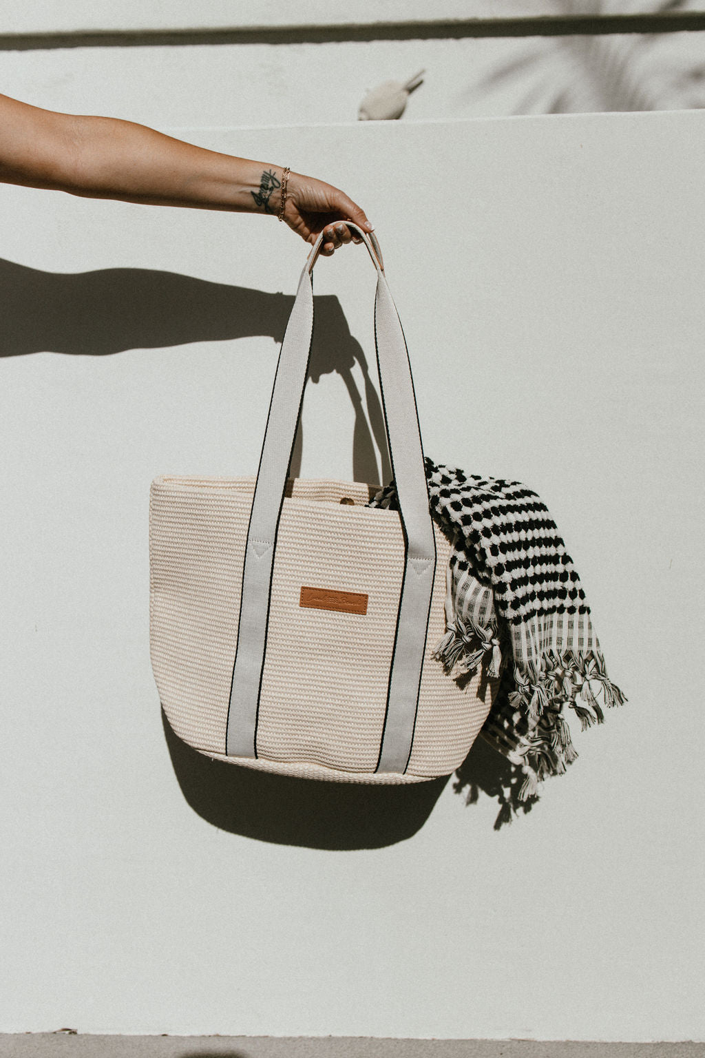 Local Beach Raffia Woven Tote