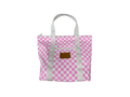 Checker Water Resistant Tyvek Shoulder Tote